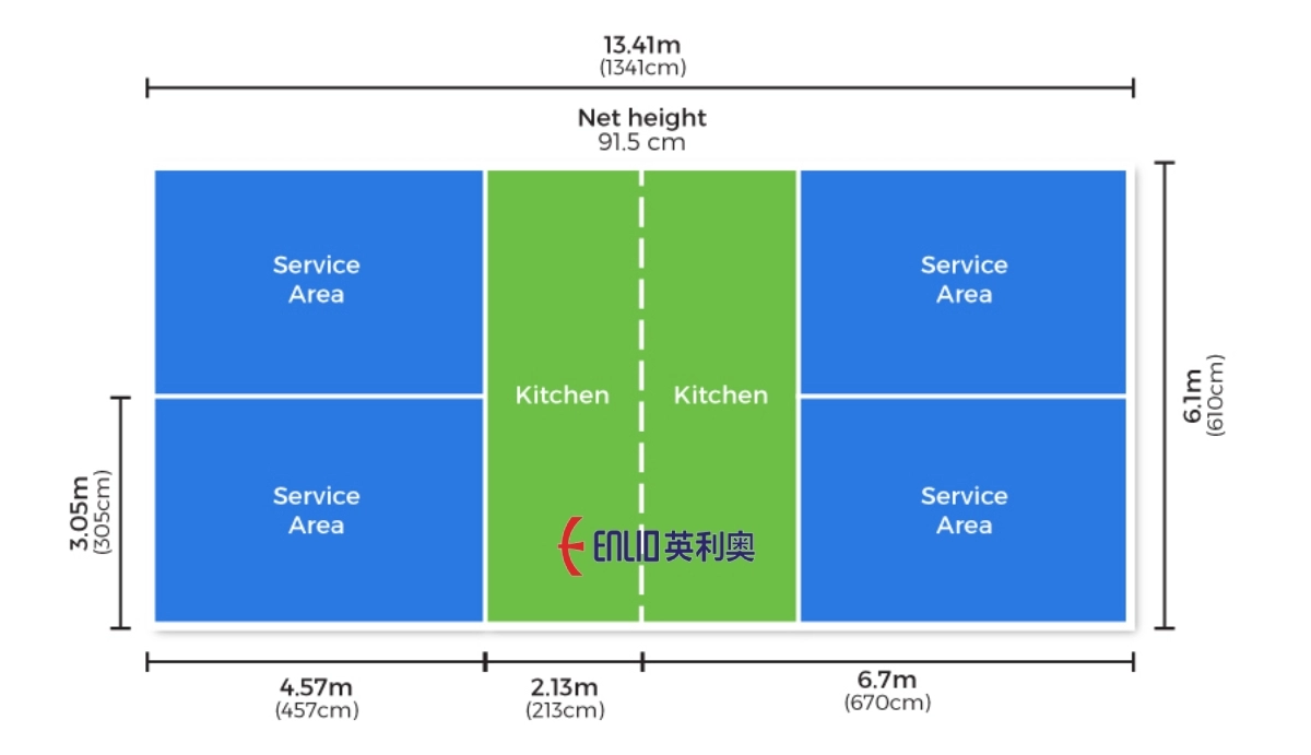 Kích thước và thiết kế sân Pickleball